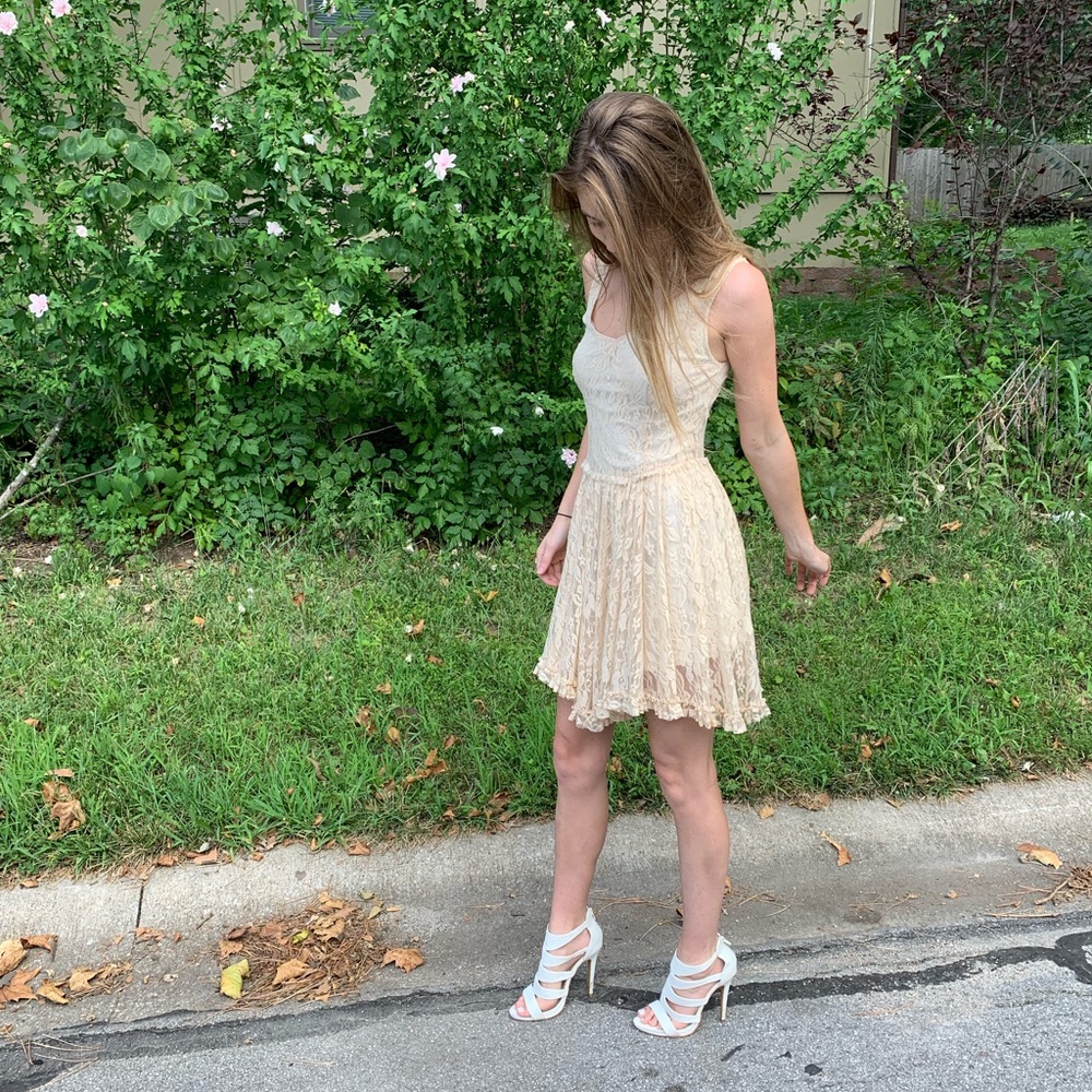 Pink floral dress
